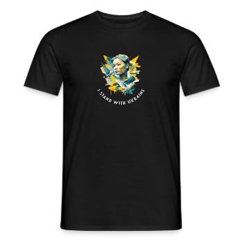 Ukraine - Men's T-Shirt - black - Front - AI Model Male 178 light (178cm)