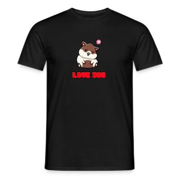 Ich liebe dich, Meerschweinchen - Männer T-Shirt - Schwarz - Vorne - AI Model Male 178 light (178cm)