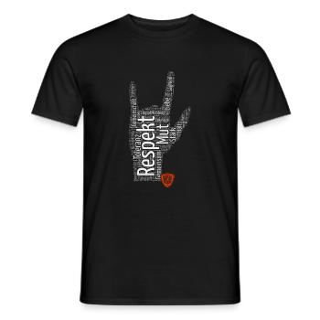 ILY-Sign - weiß - Männer T-Shirt - Schwarz - Vorne - AI Model Male 178 light (178cm)