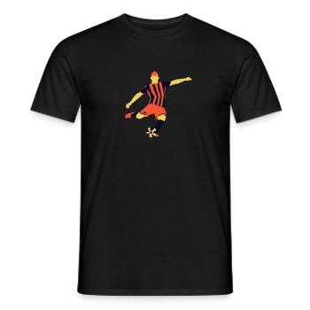 Fussballspieler - Männer T-Shirt - Schwarz - Vorne - AI Model Male 178 light (178cm)