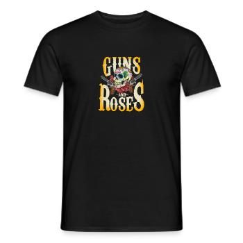 Guns et Roses - T-shirt homme - noir - Devant - AI Model Male 178 light (178cm)