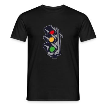 2541614 135318330 feux de circulation - T-shirt homme - noir - Devant - AI Model Male 178 light (178cm)
