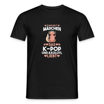 Axolotl K-pop - Männer T-Shirt - Schwarz - Vorne - AI Model Male 178 light (178cm)
