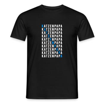Katzenpapa - Männer T-Shirt - Schwarz - Vorne - AI Model Male 178 light (178cm)