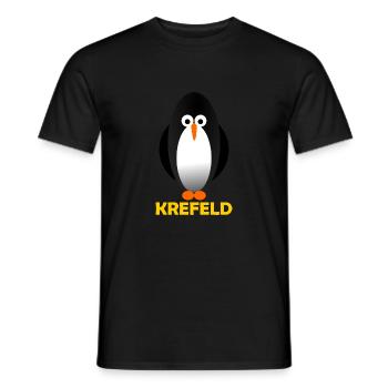 Pinguin in Krefeld - Männer T-Shirt - Schwarz - Vorne - AI Model Male 178 light (178cm)