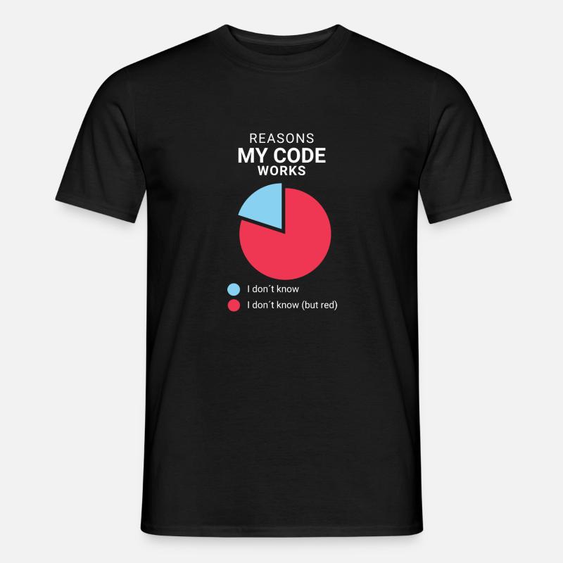 Chemise codeur pour programmeurs avec humour - T-shirt homme - noir