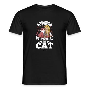 Katzenmama - Männer T-Shirt - Schwarz - Vorne - AI Model Male 178 light (178cm)