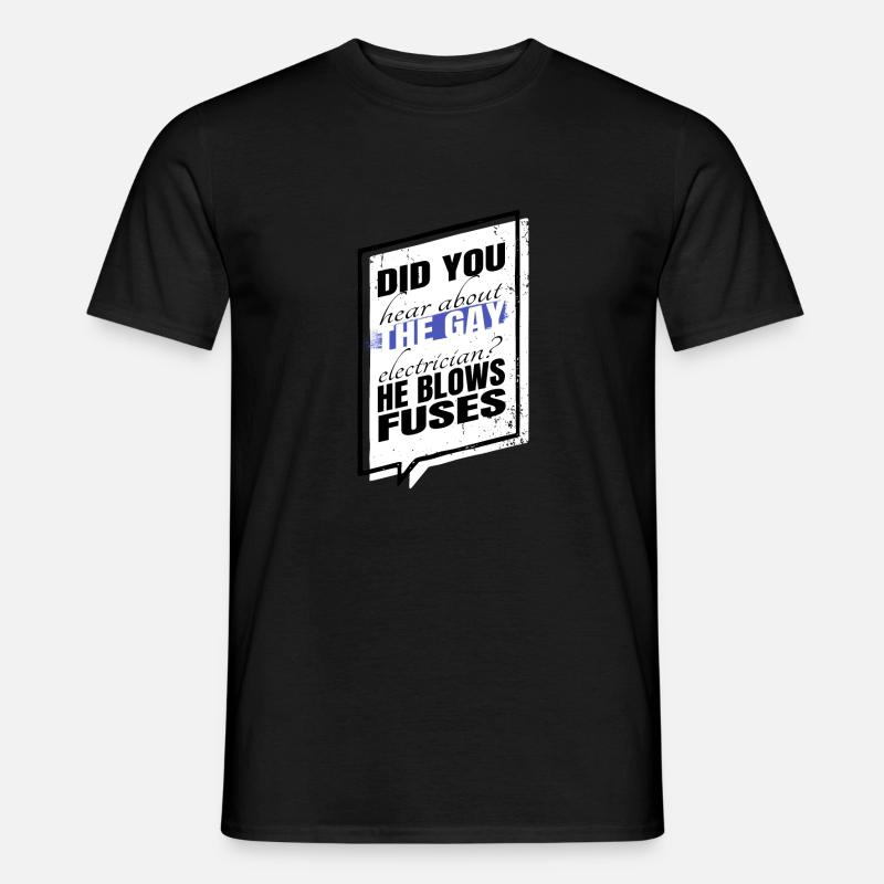 funny quote socket electrical activism - Männer T-Shirt - Schwarz