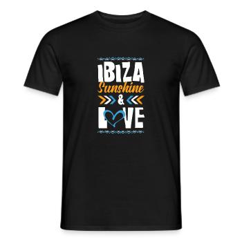 Ibiza Love - Men's T-Shirt - black - Front - AI Model Male 178 light (178cm)
