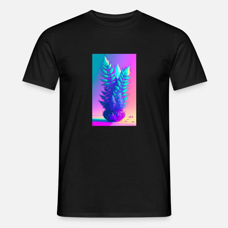 Buntes Gewächs - Männer T-Shirt - Schwarz