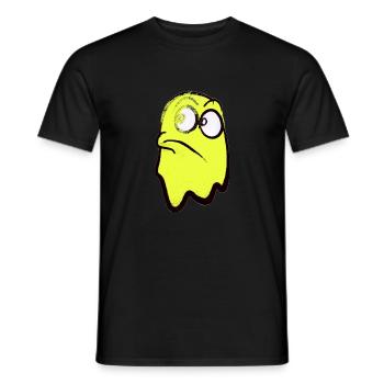Lustig grimmig blickender Geist in Gelb - Männer T-Shirt - Schwarz - Vorne - AI Model Male 178 light (178cm)