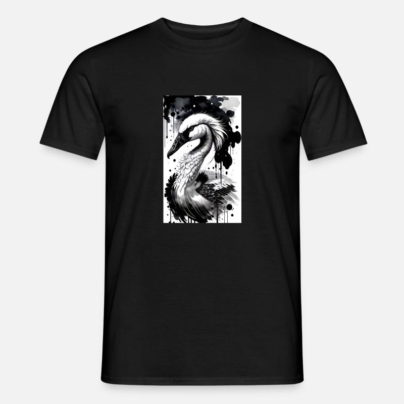 Eleganter Schwanensee - Männer T-Shirt - Schwarz