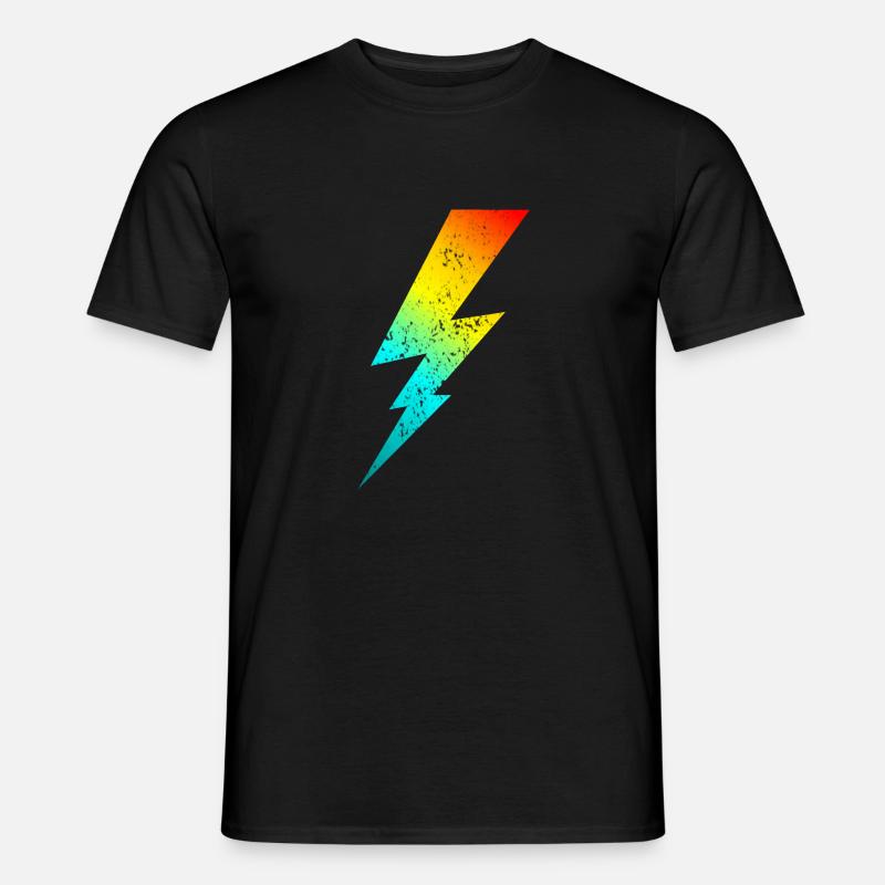 80s bolt lighting classic - Männer T-Shirt - Schwarz