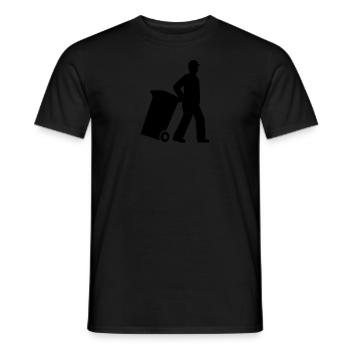 Garbage man - Men's T-Shirt - black - Front - AI Model Male 178 light (178cm)