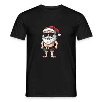 Weihnachtsmann Urlaub Santa - Männer T-Shirt - Schwarz - Vorne - AI Model Male 178 light (178cm)