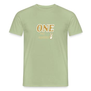 One Song UU2 - Men's T-Shirt - sage - Front - AI Model Male 178 light (178cm)