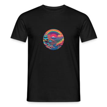 JAPON par AUDIA rond - T-shirt homme - noir - Devant - AI Model Male 178 light (178cm)