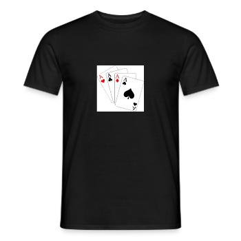 carré d as - T-shirt homme - noir - Devant - AI Model Male 178 light (178cm)