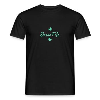 FÊTE DES MÈRES. BONNE FÊTE MAMAN. MAMAN. JE T'AIME - T-shirt homme - noir - Devant - AI Model Male 178 light (178cm)