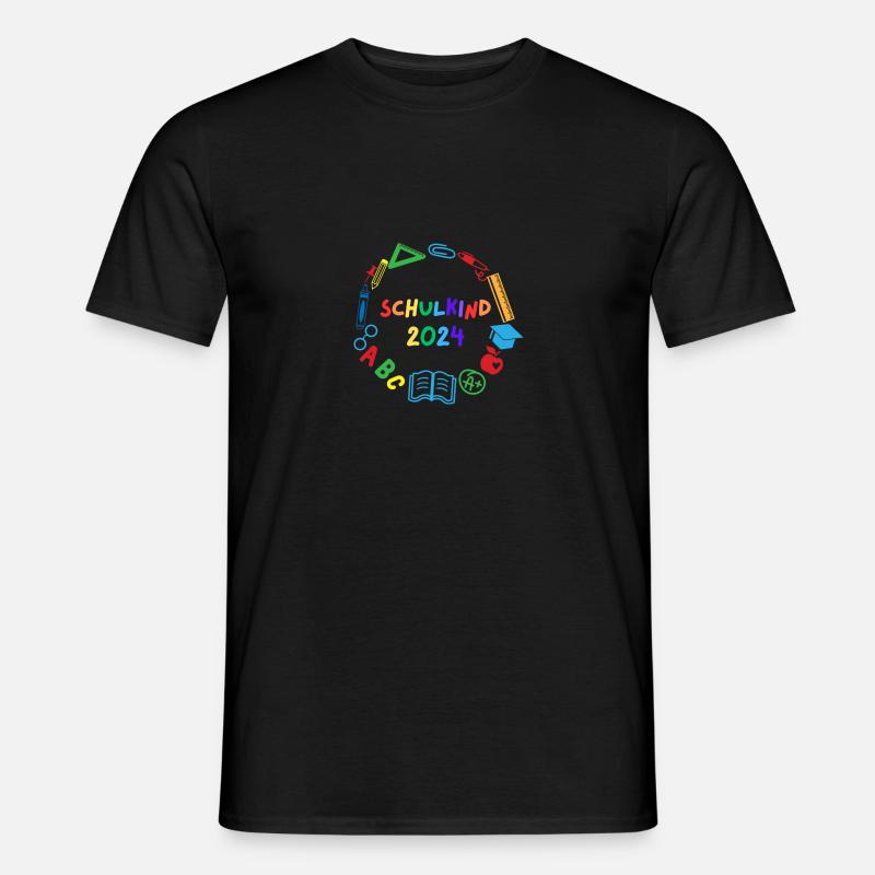 Schulkind 2024 ABC - Männer T-Shirt - Schwarz
