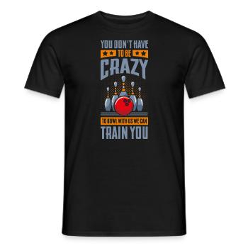 Bowling Bowler Geschenk - Männer T-Shirt - Schwarz - Vorne - AI Model Male 178 light (178cm)
