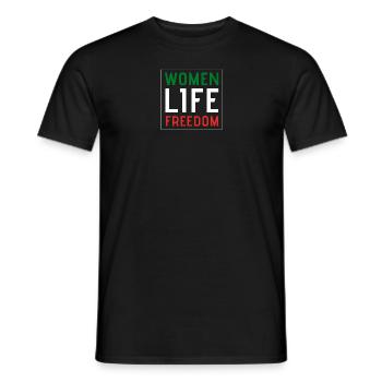 Women Life Freedom Modèle Soutien Iran - T-shirt homme - noir - Devant - AI Model Male 178 light (178cm)