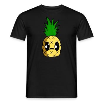 Kawaii pineapple - Men's T-Shirt - black - Front - AI Model Male 178 light (178cm)