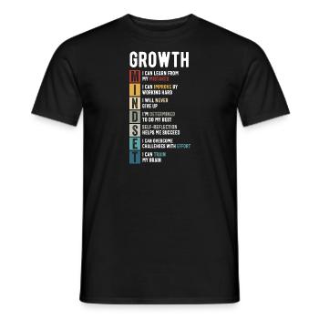 Définition de l’état d’ de croissance - Citations motivationnelles - T-shirt homme - noir - Devant - AI Model Male 178 light (178cm)