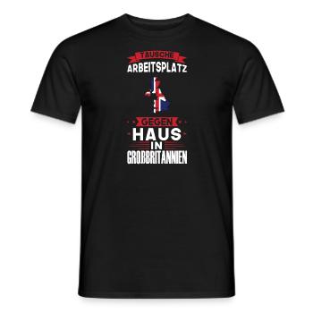 Grossbritannien Flagge Britanisch Geschenk - Männer T-Shirt - Schwarz - Vorne - AI Model Male 178 light (178cm)
