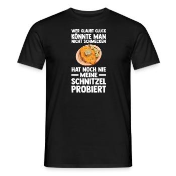 Schnitzel Wiener Schweineschnitzel Geschenk - Männer T-Shirt - Schwarz - Vorne - AI Model Male 178 light (178cm)