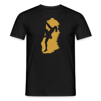 Climbing Girl Climber A Roccher - Men's T-Shirt - black - Front - AI Model Male 178 light (178cm)