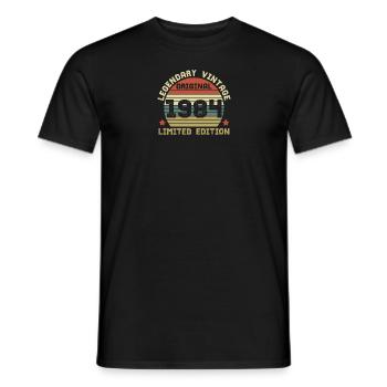 Legendray Vintage 1984 - Men's T-Shirt - black - Front - AI Model Male 178 light (178cm)