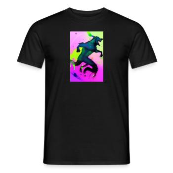 Werwolf | Wolf | Fabelwesen | Monster | Mystisch - Männer T-Shirt - Schwarz - Vorne - AI Model Male 178 light (178cm)