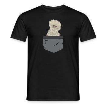 Seidenhuhn Poulet soyeux - T-shirt homme - noir - Devant - AI Model Male 178 light (178cm)