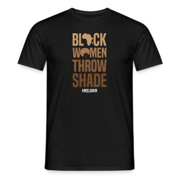 Afro American Melanin Clothing Gift Black Women - Men's T-Shirt - black - Front - AI Model Male 178 light (178cm)