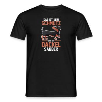 Hund Dackel - Männer T-Shirt - Schwarz - Vorne - AI Model Male 178 light (178cm)