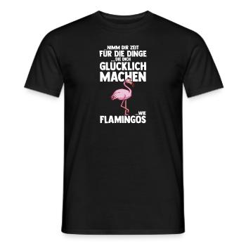 Nimm dir Zeit für Flamingos - Männer T-Shirt - Schwarz - Vorne - AI Model Male 178 light (178cm)