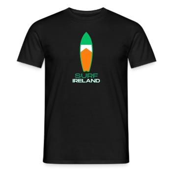 Surf Ireland - Irish Surfboard - Men's T-Shirt - black - Front - AI Model Male 178 light (178cm)