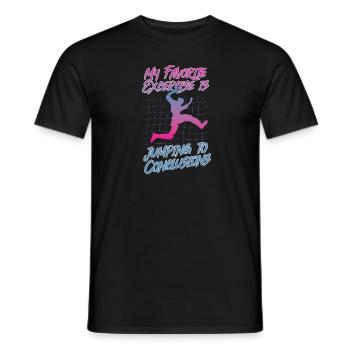 Lieblingsübung Voreilige Schlüsse Kuh-Motiv - Männer T-Shirt - Schwarz - Vorne - AI Model Male 178 light (178cm)