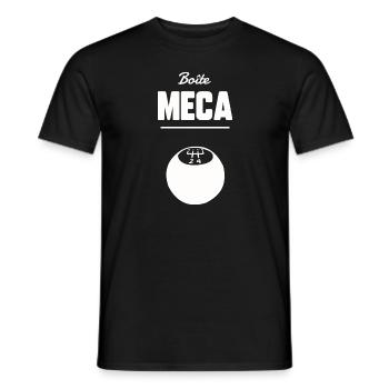 Boîte meca - T-shirt homme - noir - Devant - AI Model Male 178 light (178cm)