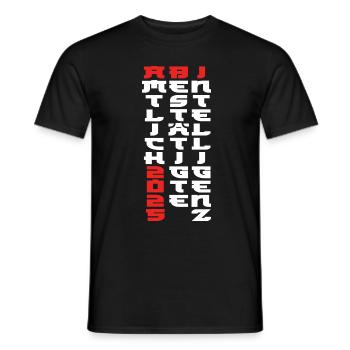 Amtlich bestätigte Intelligenz - ABI 2025 - Anime - Männer T-Shirt - Schwarz - Vorne - AI Model Male 178 light (178cm)