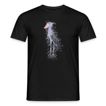 Shoebill Bird Bird Lover Birdwatcher - Men's T-Shirt - black - Front - AI Model Male 178 light (178cm)