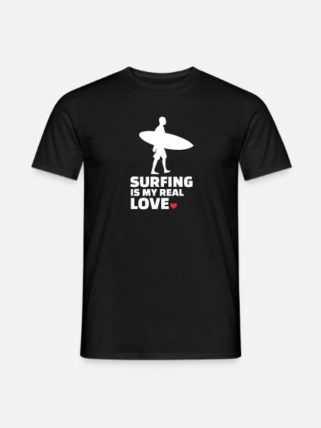 I love surfing - Men's T-Shirt - black