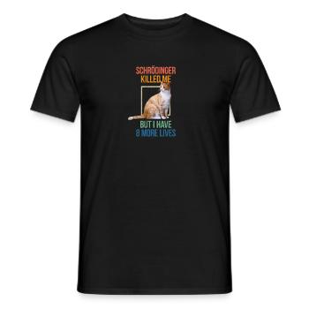 Schrödinger m’a tué chat - T-shirt homme - noir - Devant - AI Model Male 178 light (178cm)