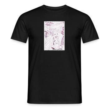 Sabino Lemon ART Teas - Men's T-Shirt - black - Front - AI Model Male 178 light (178cm)