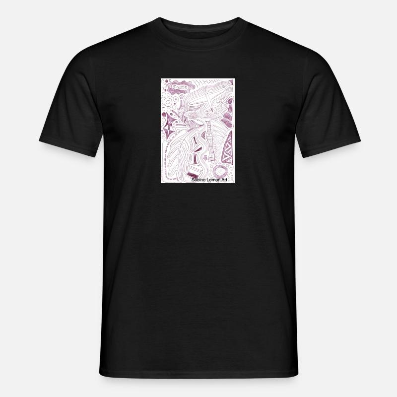 Sabino Lemon ART Tees - Männer T-Shirt - Schwarz