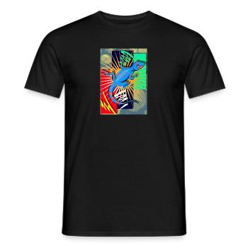 Salamander - Männer T-Shirt - Schwarz - Vorne - AI Model Male 178 light (178cm)