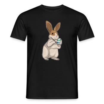 Coloriage de Pâques de Bunny - T-shirt homme - noir - Devant - AI Model Male 178 light (178cm)