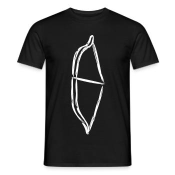 Bogen Skizze - Männer T-Shirt - Schwarz - Vorne - AI Model Male 178 light (178cm)