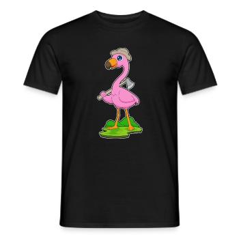 Hache de bûcheron flamant rose - T-shirt homme - noir - Devant - AI Model Male 178 light (178cm)